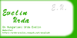 evelin urda business card